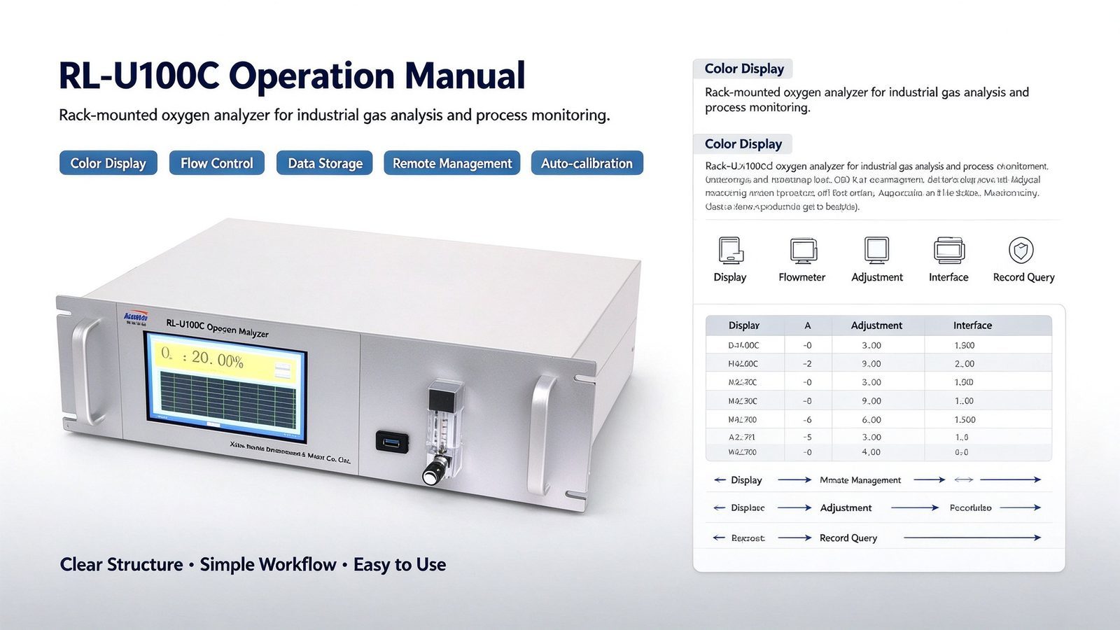Oxygen Laser Gas Analyzer High Accuracy O2 Gas Detector 0.00-25% Range With LCD Display