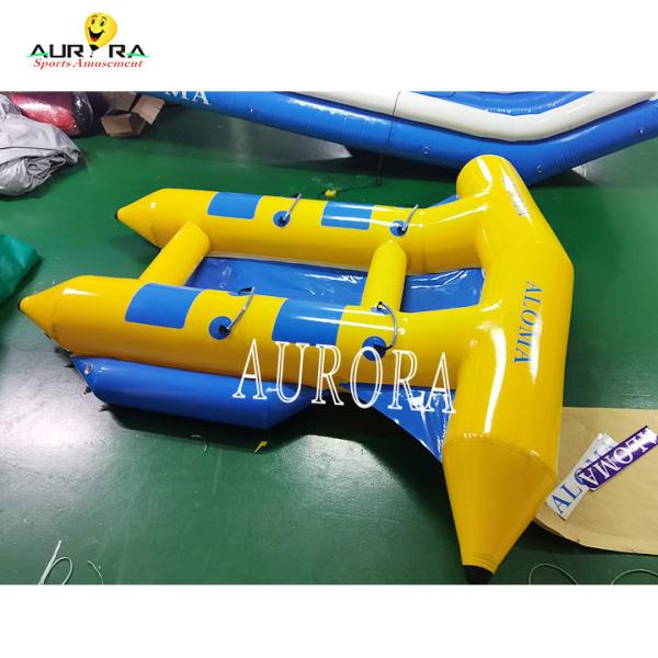 Water Sport colorful Towable Inflatable Banana Boat Tube Flying Fish For Sea