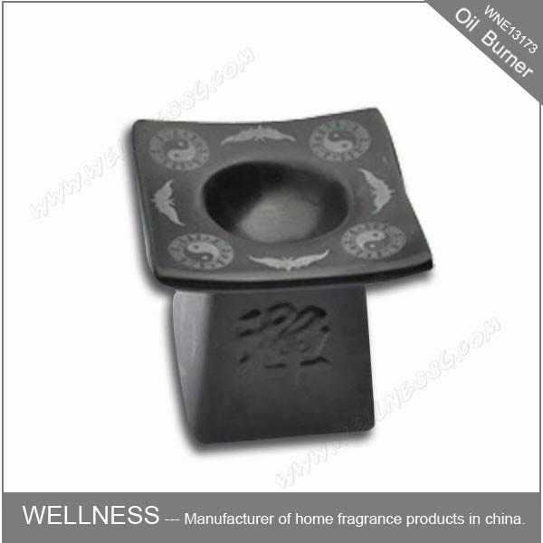 Retro Design Ceramic Essential Oil Burner Gray Color For Home Decoration