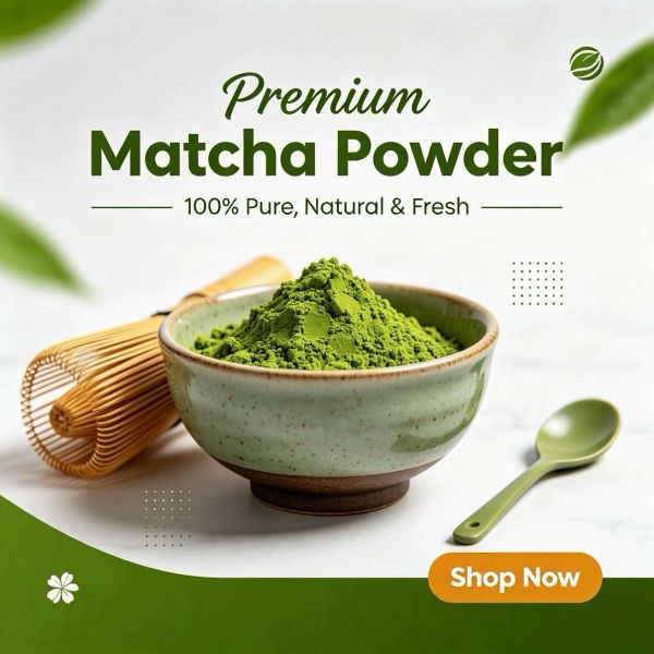 Ceremonial Grade Decaffeinated Pure Matcha Powder Green Tea Smooth Mellow Natural Flavor