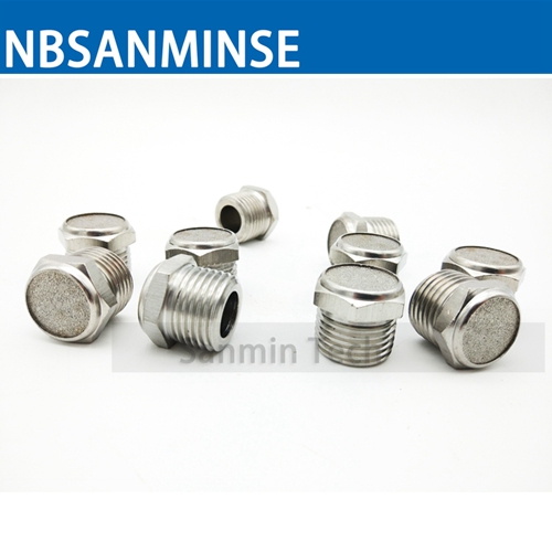 1/8 1/4 3/8 1/2 Stainless Steel Silencer BSL-SSM Type Muffler Pneumatic Parts