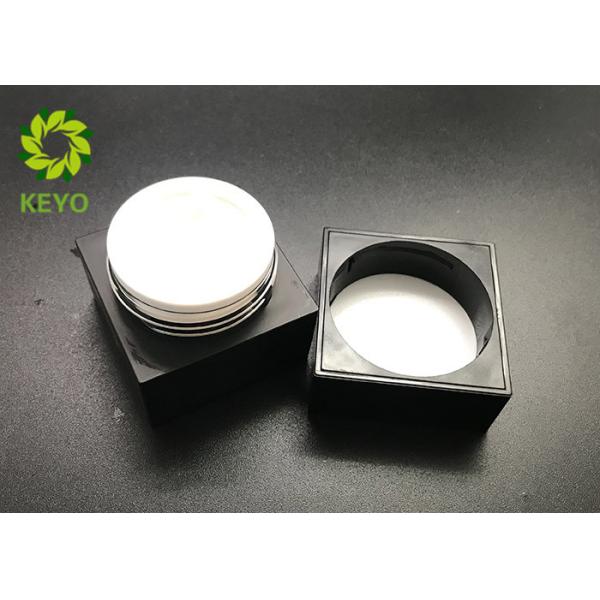 1OZ Matte Black Square Glass Jars For Cosmetic Packaging , Eco - Friendly