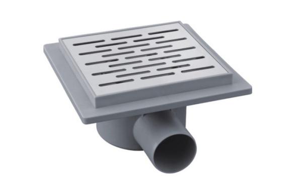 Plastic 360 Rotatable Shower Waste Horizontal Outlet SS Ceramic Cover Shower Floor Drain