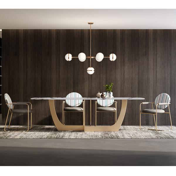 High Grade Marble Modern Luxury Furniture Dining Room table Italian Style