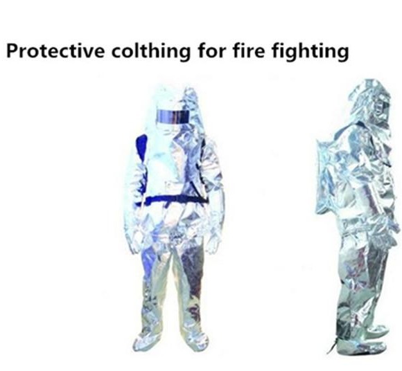 2800G Firefighter Protective Suit Acrylic Fibre Aluminium Finish Acid Resistant