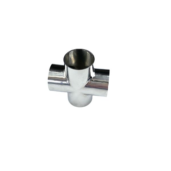 conector transversal da maneira de aço inoxidável sanitária da solda de extremidade 4 do encaixe de tubulação de SS304/316L