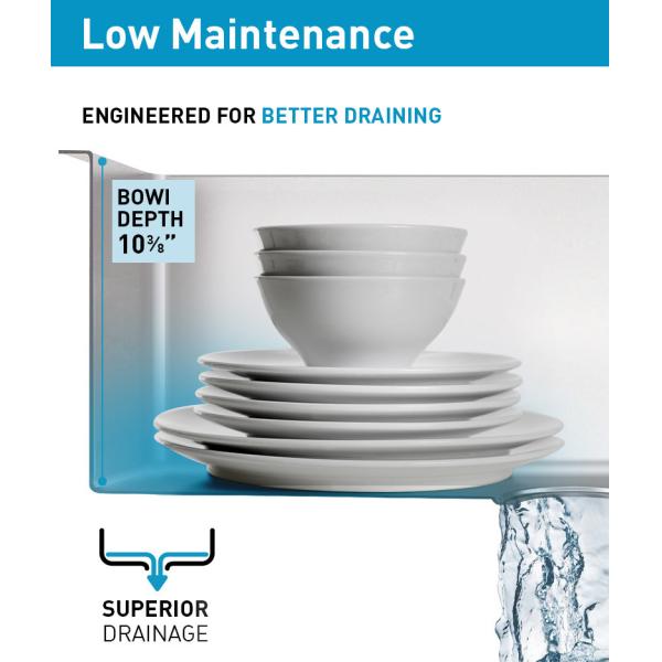 Durable Single Bowl Stainless Steel Farmhouse Sink 33 Inch With SS 304 Material