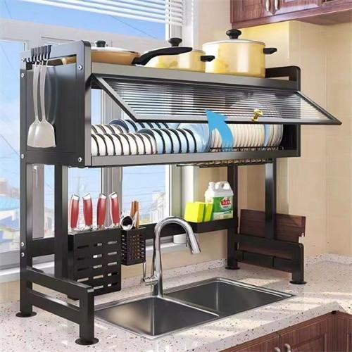OEM Double Layer Retractable Sink Top Dish Rack CE Certified Anti Rust