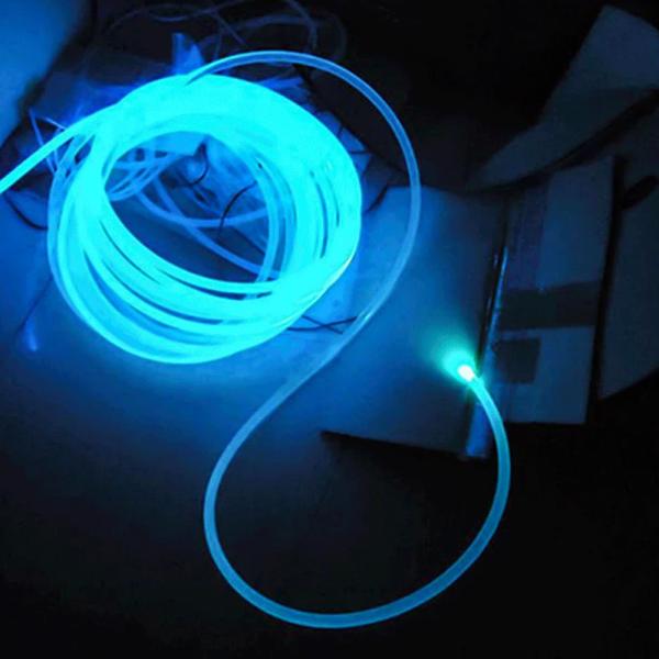 Полноцветный пластиковый оптоволоконный кабель PMMA, огнестойкий полиолефиновый изолированный 5 м/10 м для украшения автомобиля/дома