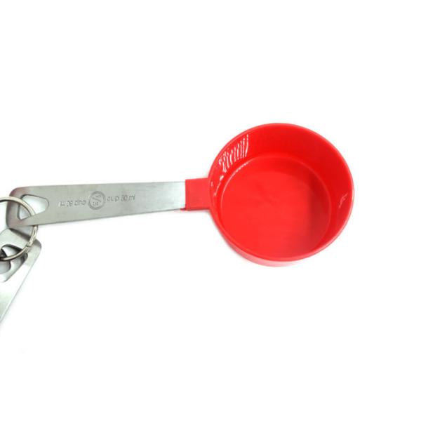 4Pcs Stainless Steel Handle Measuring Seasoning Liquid Plastic Measuring Cup