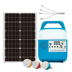 Sistema de iluminación de Mini Portable Solar Power Energy con la luz llevada para el teléfono celular