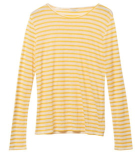 L Cotton Linen Yarn Dyed Women Long Sleeve Knitwear Shirt