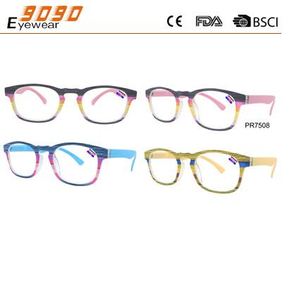 New arrival and hot sale of plastic reading glasses with color lenses, suitable for women