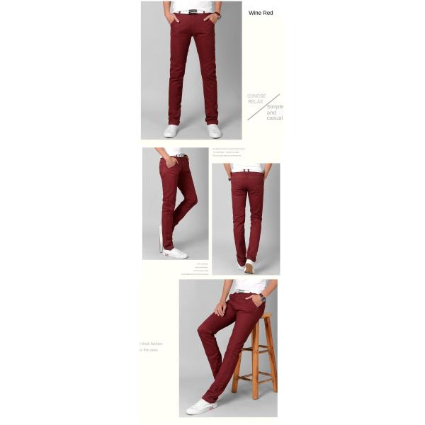 Pants length Trousers Fashion Style Stretch Fit Cotton Mid Waist Trousers For Man