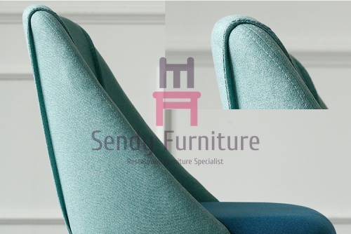 Nordic Upholstered Dining Room Chairs 6cm Plump Seater With High-Density Sponge