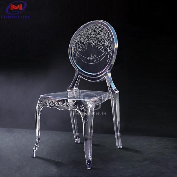 New transparent resin round back bear chiavari chair for wedding banquet hotel outdoor