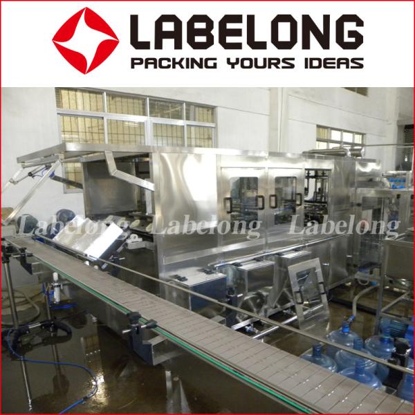 Automatic 5 Gallon Barrel Bottling Machine 300BPH PLC Control 3 In 1