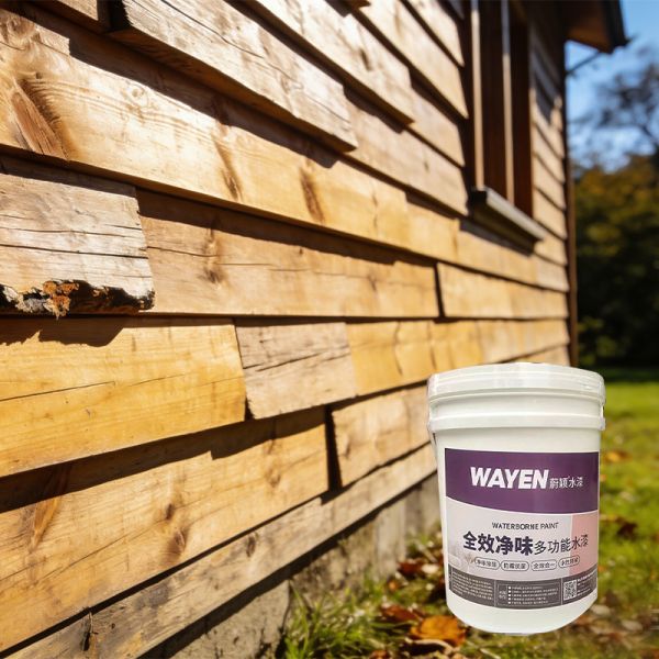 Water-based Acrylic Exterior Wood Sealer Deep Penetration Prevents Mold & Algae Growth Maintains Wood Texture Self-brush Paint