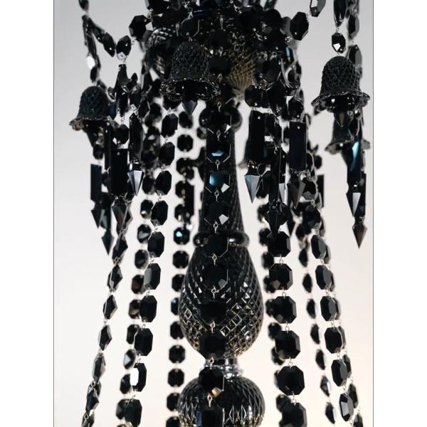 Trending Chandelier Lamps Black Smoke Candle Modern Unique Crystal Chandeliers For Dining Room