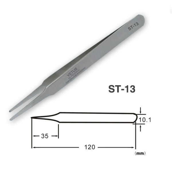 Del metal del color pinzas de acero inoxidables de la precisión segura de las herramientas VETUS del ESD no