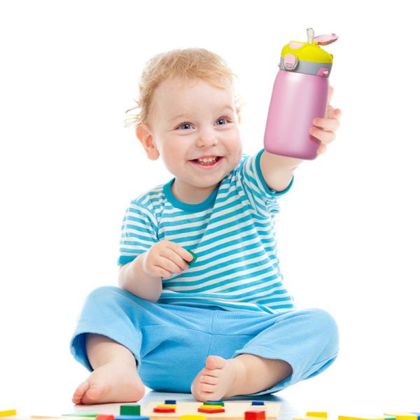 Kids Thermos Flask Stainless Steel Thermo Bottle Sublimation Water Bottle With Strap