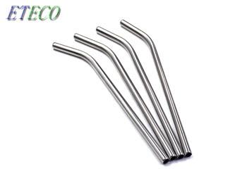 Bent Colorful Reusable Straws For Bubble Tea ,  Ice Tea Safe Metal Straws