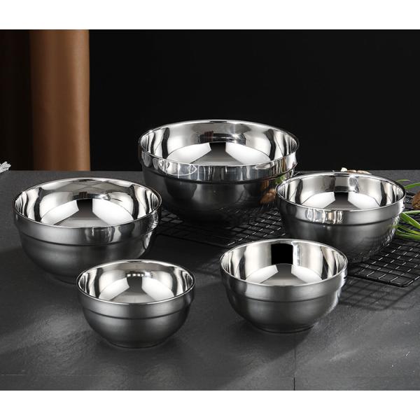 Двойные стены 304 нержавеющей стали полированные миски для кухни