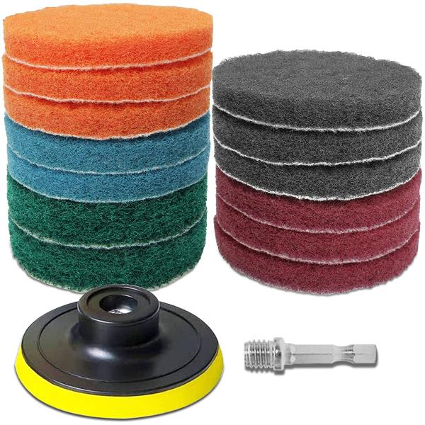 Drill Brush 100mm Heavy Duty Scouring Pads 4 Inch Household Cleaning