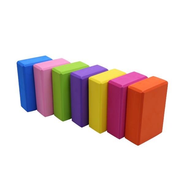 Eco-Friendly Eva Yoga Brick , OEM Colorful Foam Block Brick For Body Building