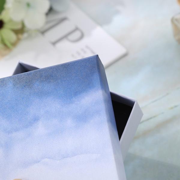 Роскошный градиентный красочный ювелирный набор упаковки коробка для кольца ожерелье сережки браслет