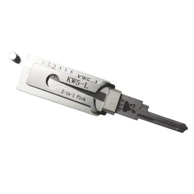 KW5-L Lishi 2 In 1 Lock Pick Tool Residential Locks Stainless Steel Lock Pick Decoder