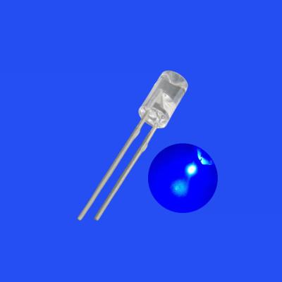LED Flashing 4mm 0.5Hz 1/2 Ciclo de Função Cor azul 460-470nm 600mcd 80deg Forma côncava Cabeça sem flanges LED piscando