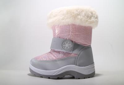 Lace Up Closure Kids Snow Boots Medium Shoe Width Rubber Outsole