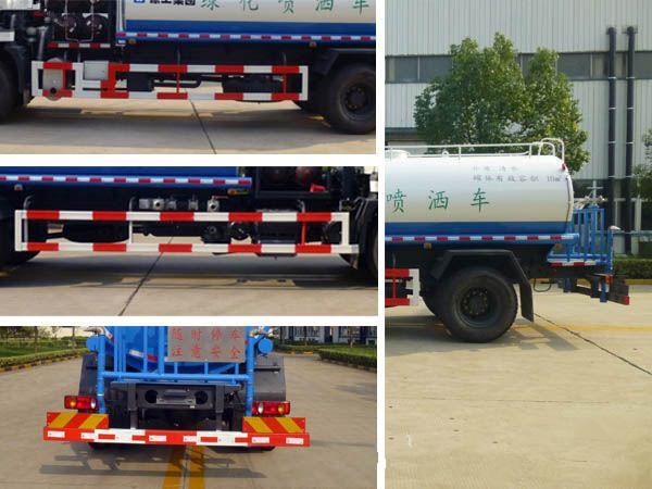 White Liquid Tanker Truck , Water Spraying Truck Front Spray Rear Sprinkling Side Spray Gun