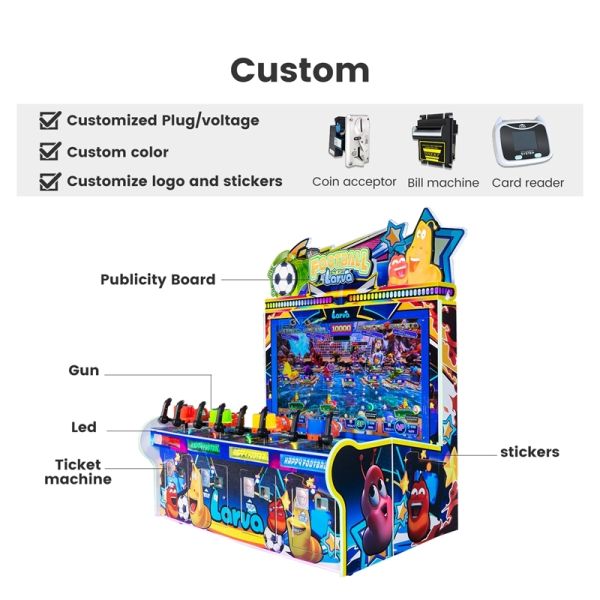 Football Larva 4-Player Arcade Game Machine