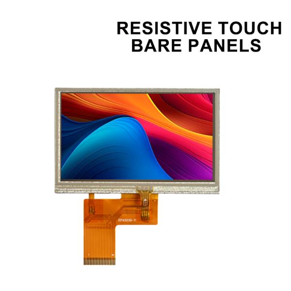 4.3-inch, NV3047-driven, 480×272 TFT high-definition display (bare panel), available in non-touch or touchscreen versions