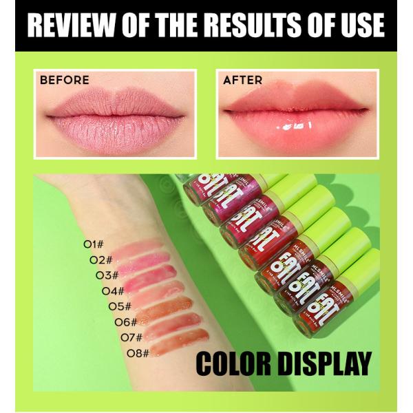 Lucency Plump Lip Gloss for Women 8 color Transparent lip glaze Lady's Lip Makeup