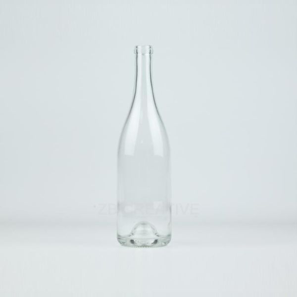 Flint 750ml Glass Liquor Bottles Cork Closure Brandy Spirits 520g CY-894