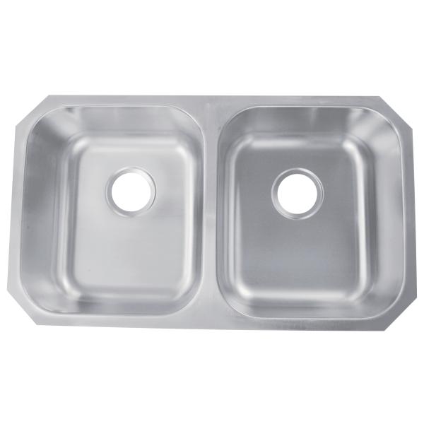 Residential Double Bowl Kitchen Sink 16G Thickness With Large Capacity