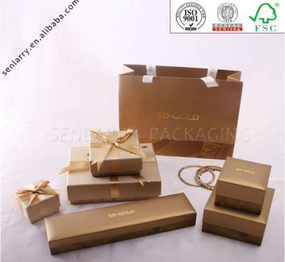 high end golden jewellry box wholesale with customized design
