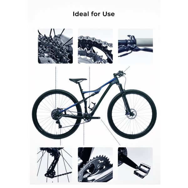 Aeropak 500ml Biodegradable Aerosol Bicycle Chain Cleaner & Degreaser Spray Effective for All Types of Bike