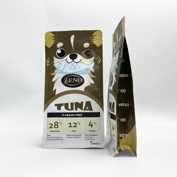 Custom Printing Wet Pet Food Packaging Bags 500G Self Standing With Gusset