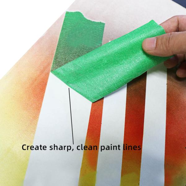 Custom Size Strong Adhesive Wall Spray Painter Masking Crepe Paper Tape