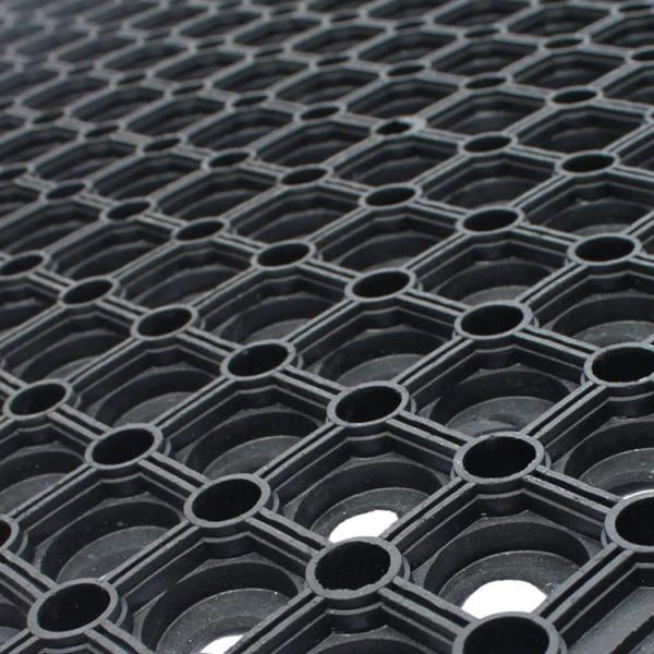 E-Purchasing Brands Anti-Slip Ring Drainage Safety Rubber Mat With Beveled Edge For Outdoor Kitchen Factory