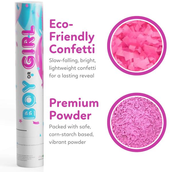 Add a Surprise Element to Your Year Party with Gender Reveal Confetti Powder Cannon