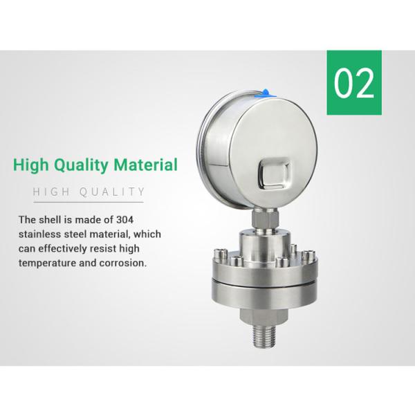 2.5 Precision Pressure Gauge with ZG1/4 Threaded Connection Diaphragm Seal Manometer