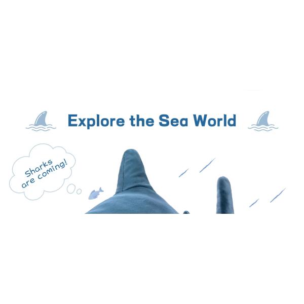 Factory Wholesale Professional  MORISMOS Purple 40in Super Soft Giant Shark Stuffed Toy Cute Kids' Animal Pillow with PP Filling