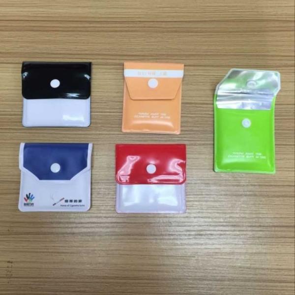 EVA PVC Mini Disposable Pocket Ashtray Small Tobacco Pouch OEM