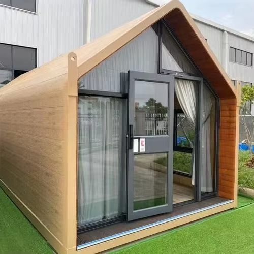 Stylish Modern Orange Eco-Friendly Safe Lightweight Durable Sandwich Panel Prefab Container House 1-Year Warranty for Hotels