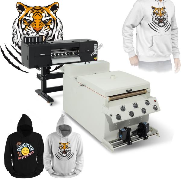 Durable Design A1 DTF Printer with 4 Head Digital Printing Machine Inkjet Printer 60cm